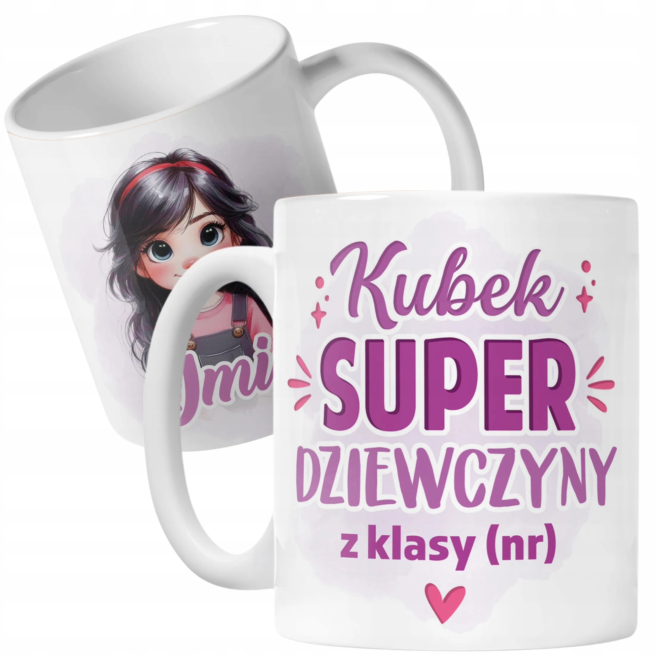 Kubek Ceramiczny Z Imieniem Klasa Dzień Kobiet Dla Dziewczynki Prezent