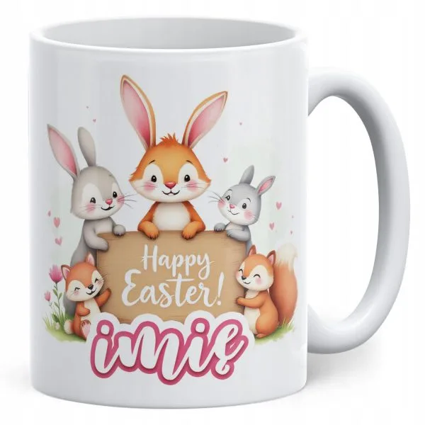 Kubek ceramiczny Wielkanocny Personalizowany Z okazji Świąt Wielkanocnych
