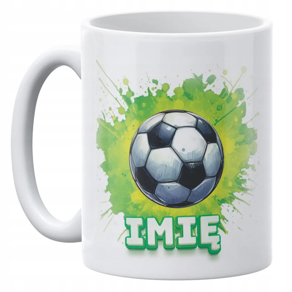 Kubek ceramiczny 330 ml Personalizowany Dla Piłkarza Piłka Nożna Prezent