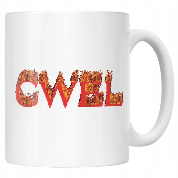 Kubek ceramiczny Cwel Śmieszne Memy Zabawne Prezent