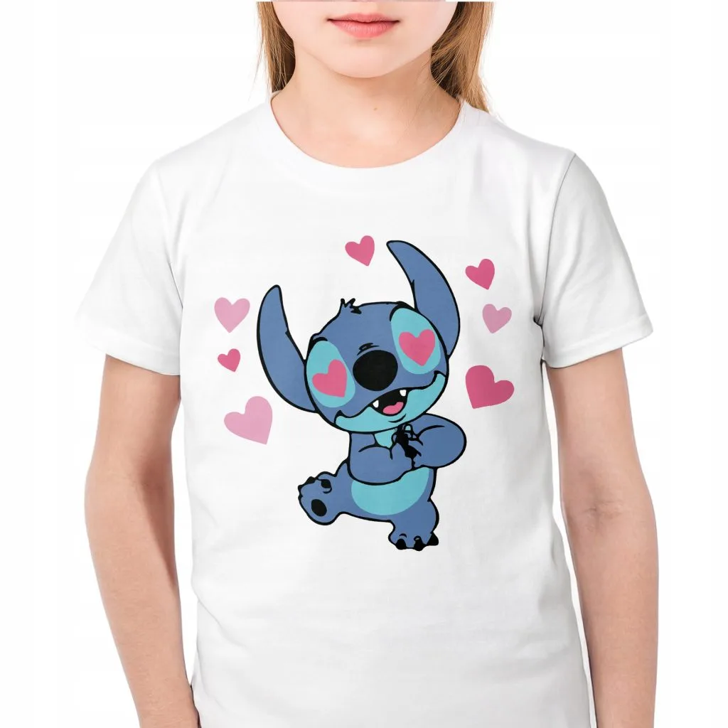 Koszulka biała dziecięca Stitch Lilo i Stich Dla Fanów