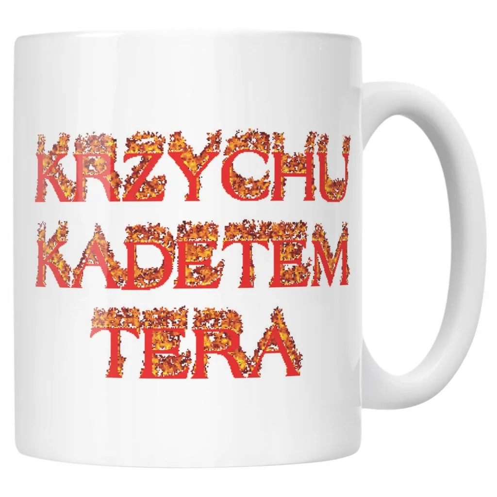 Kubek ceramiczny Krzychu Kadetem Tera Memy Zabawne Prezent