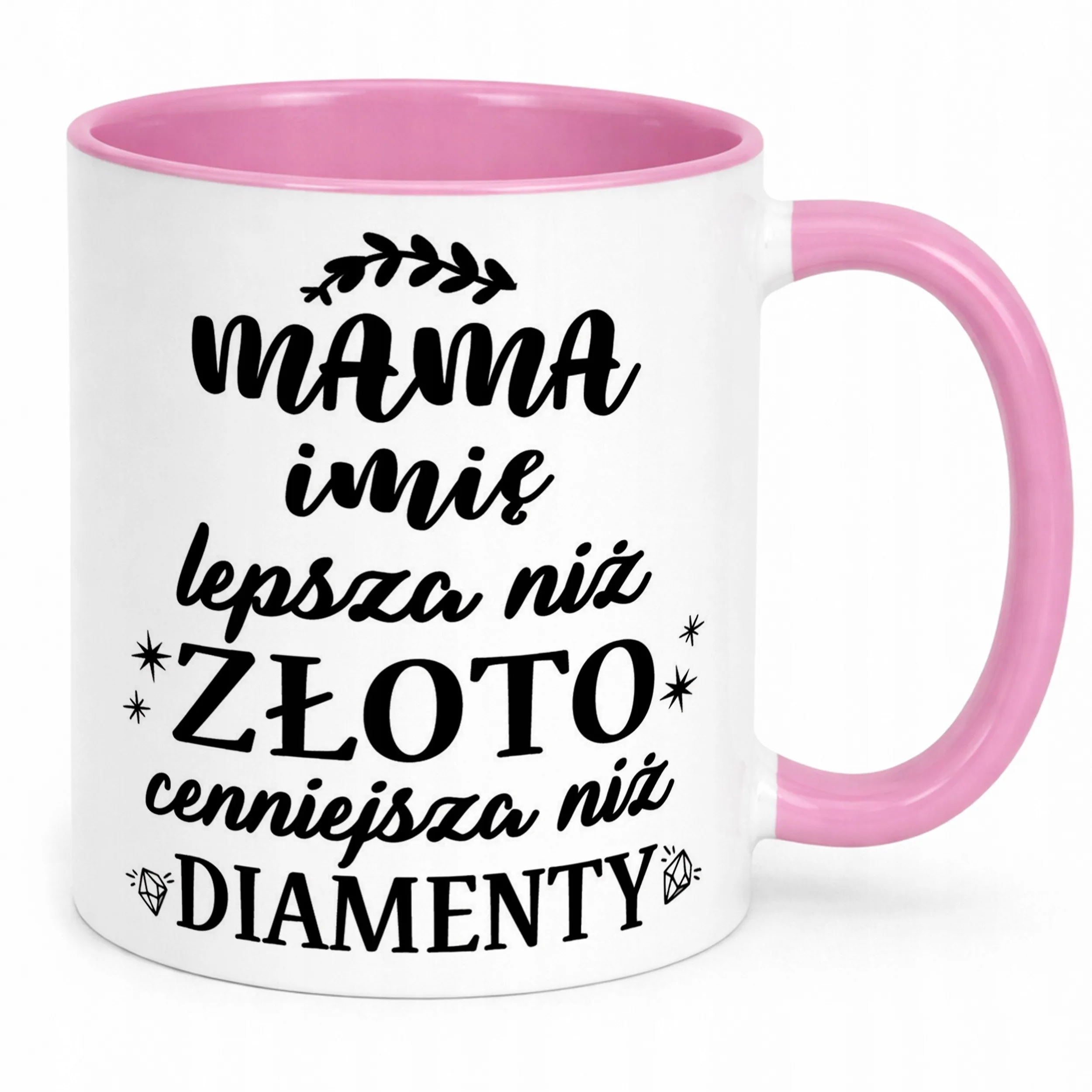 Kubek Różowy Personalizowany Dzień Matki Dla Mamy Prezent Upominek