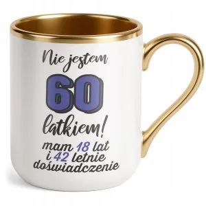 Kubki premium białe ze złotym rantem