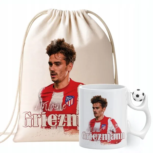 Zestaw Kubek Piłkarski + Plecak Griezmann Atlético Madryt