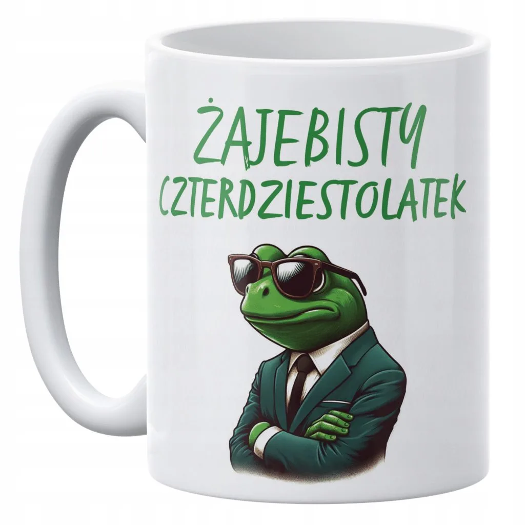 Kubek ceramiczny 330 ml Żajebisty 40 Prezent Dla Mężczyzny Na 40 Urodziny