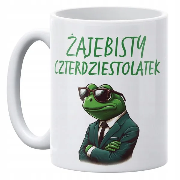 Kubek ceramiczny 330 ml Żajebisty 40 Prezent Dla Mężczyzny Na 40 Urodziny