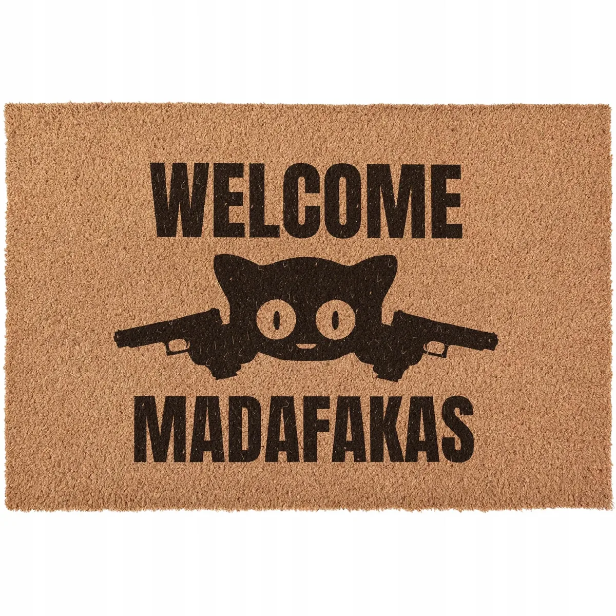 Wycieraczka WELCOME MADAFAKAS kot śmieszna pod drzwi kokosowa 60x40