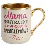 Kubek Premium Złoty Ecru Dzień Matki Prezent Upominek Mistrzyni Mama