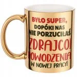 Złoty Kubek ceramiczny Pożeganie Odejście z Pracy Dla Koleżanki Prezent