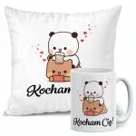 Zestaw Kubek + Poduszka 38×38 cm Walentynki Bubu i Dudu Kocham Cię