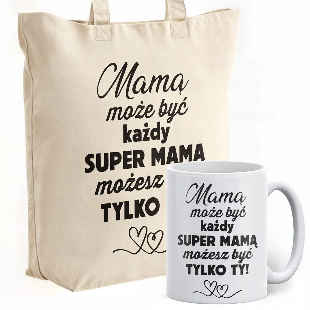 Zestaw Kubek + Torba Premium Dzień Matki Dla Mamy Prezent Upominek