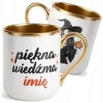 Kubek Premium Złoty Personalizowany Jesienny Piękna Wiedźma