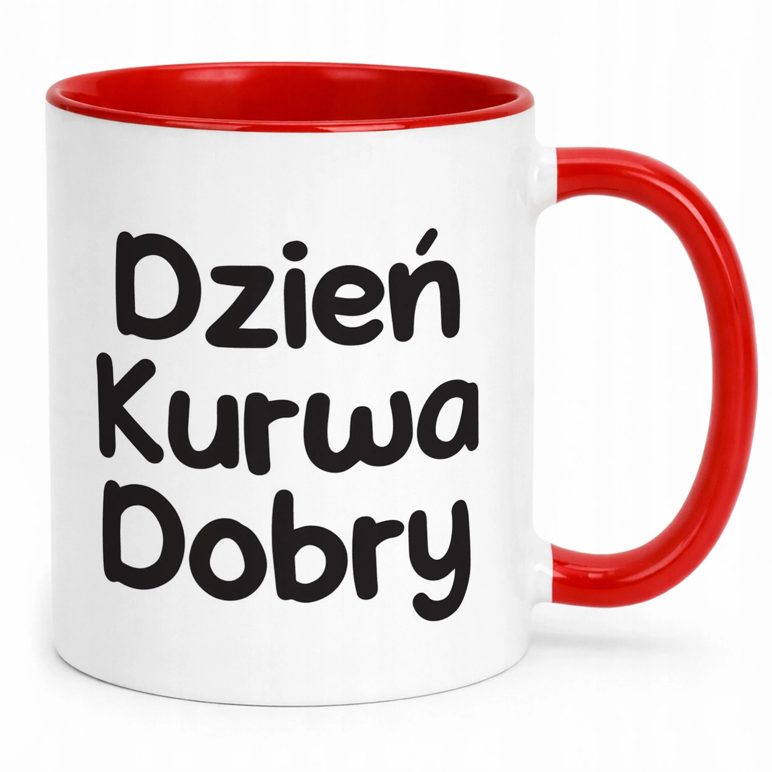 Kubek Czerwony Dzień Ku*wa Dobry Śmieszny Zabawny Prezent