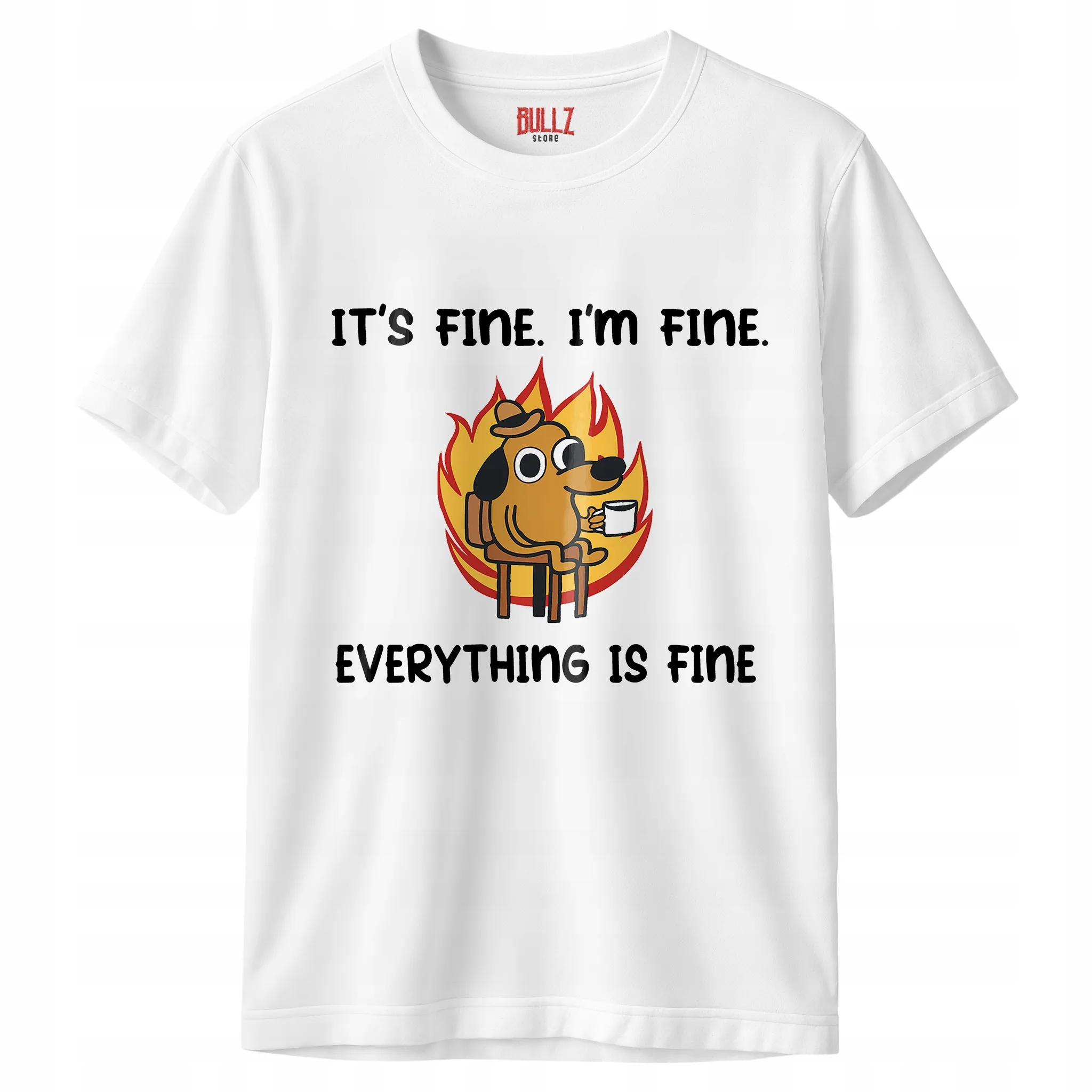 Koszulka biała męska It’s Fine I’m Fine Zabawny Prezent r. 3XL