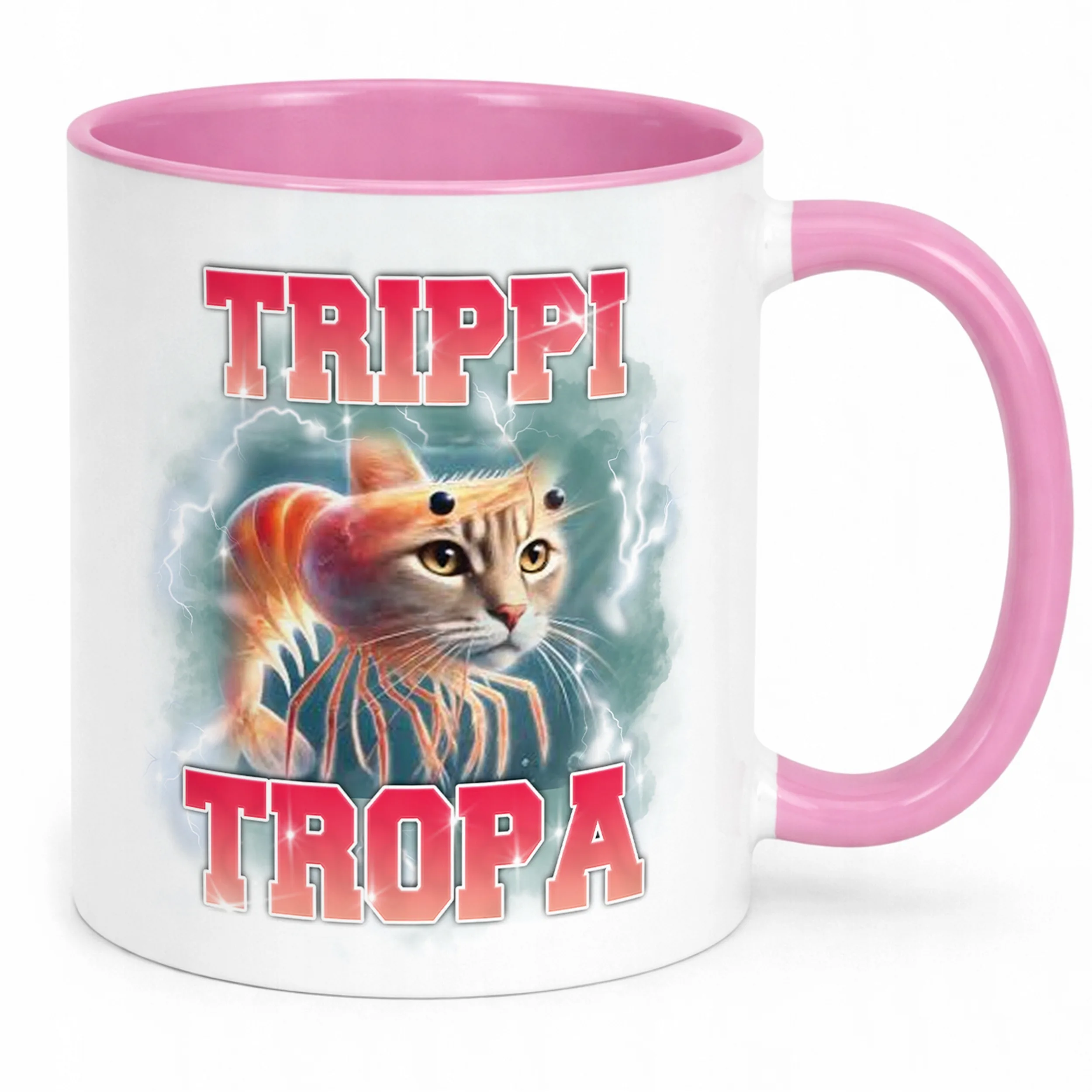 Kubek Różowy BRAINROT Trippi Troppi Memy Zabawny TikTok Viral