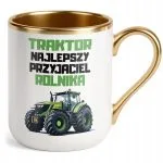 Kubek Premium Złoty Rolnik Dla Rolnika Traktor Zabawny Prezent