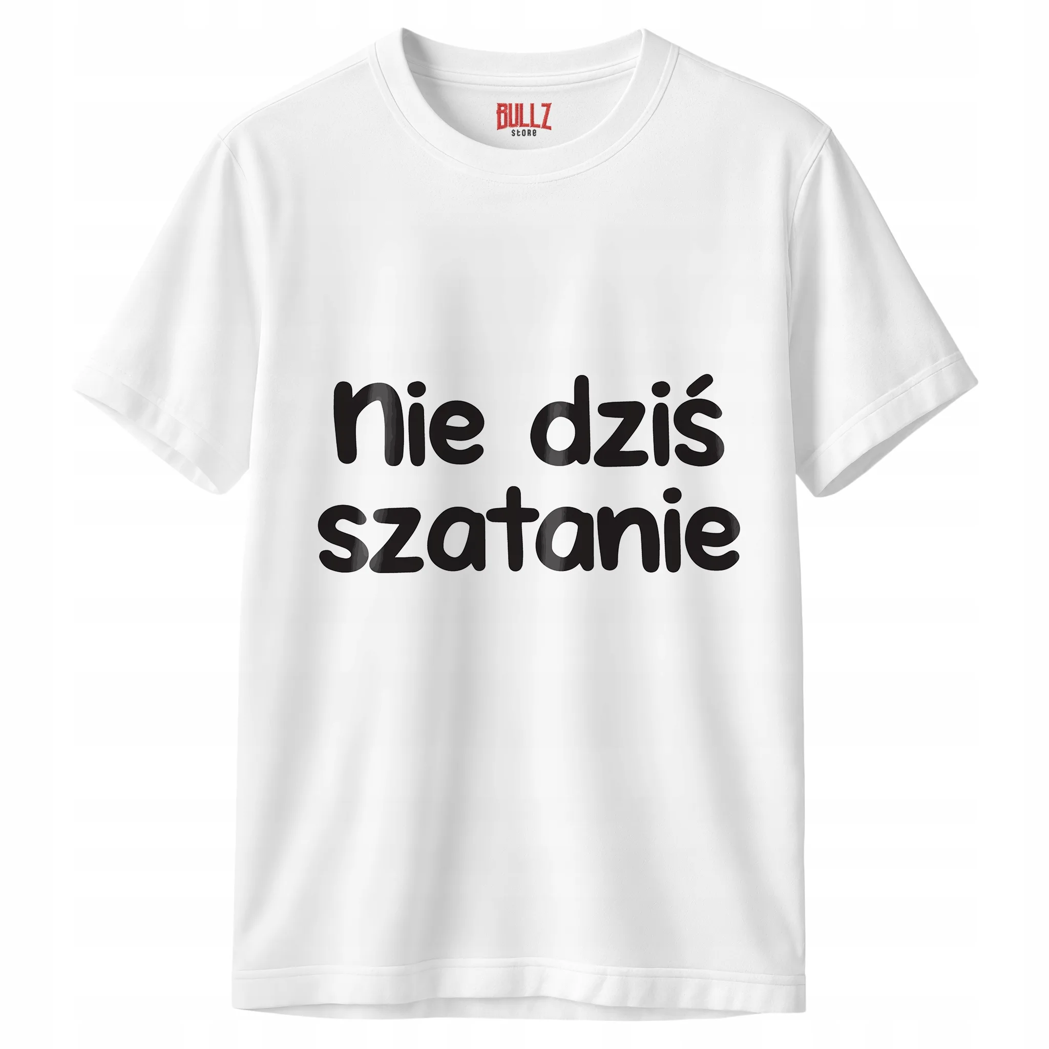 Koszulka biała męska Nie Dziś Szatanie Zabawny Prezent