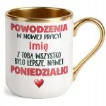 Kubek Premium Złoty Personalizowany Pożeganie Odejście z Pracy Prezent