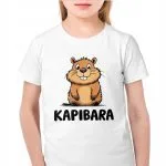 Koszulka biała dziecięca Kapibara Capybara Zwierzak