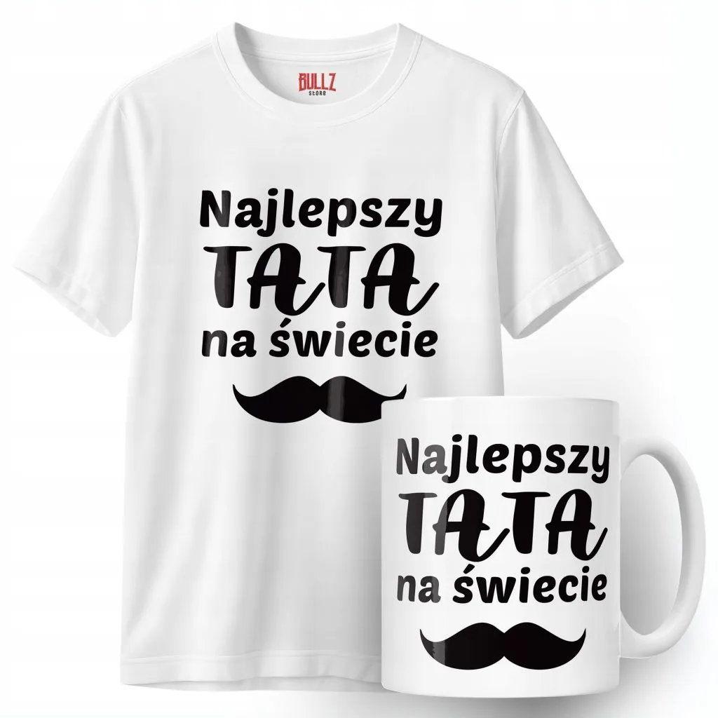 Zestaw Kubek + Koszulka Dzień Ojca Dla Taty Najlepszy Łojciec Prezent