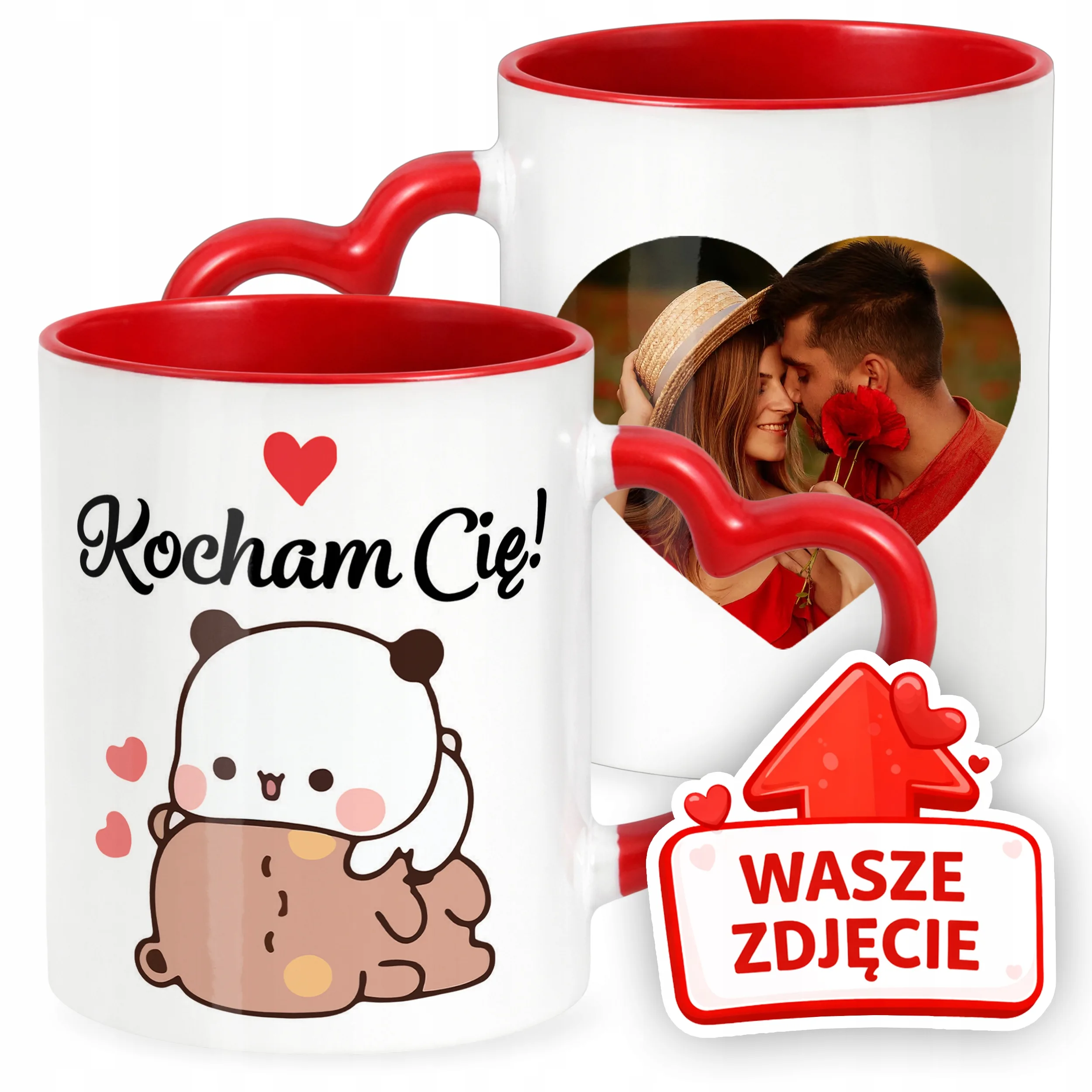 Kubek Walentynkowy Z Własnym Zdjęciem Serce Walentynki Prezent Upominek