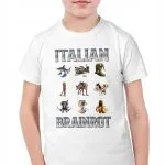 Koszulka biała dziecięca Italian Brainrott viral tiktok mem