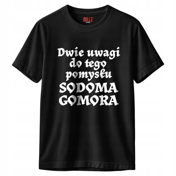 Koszulka czarna męska 1670 Sodoma Gomora
