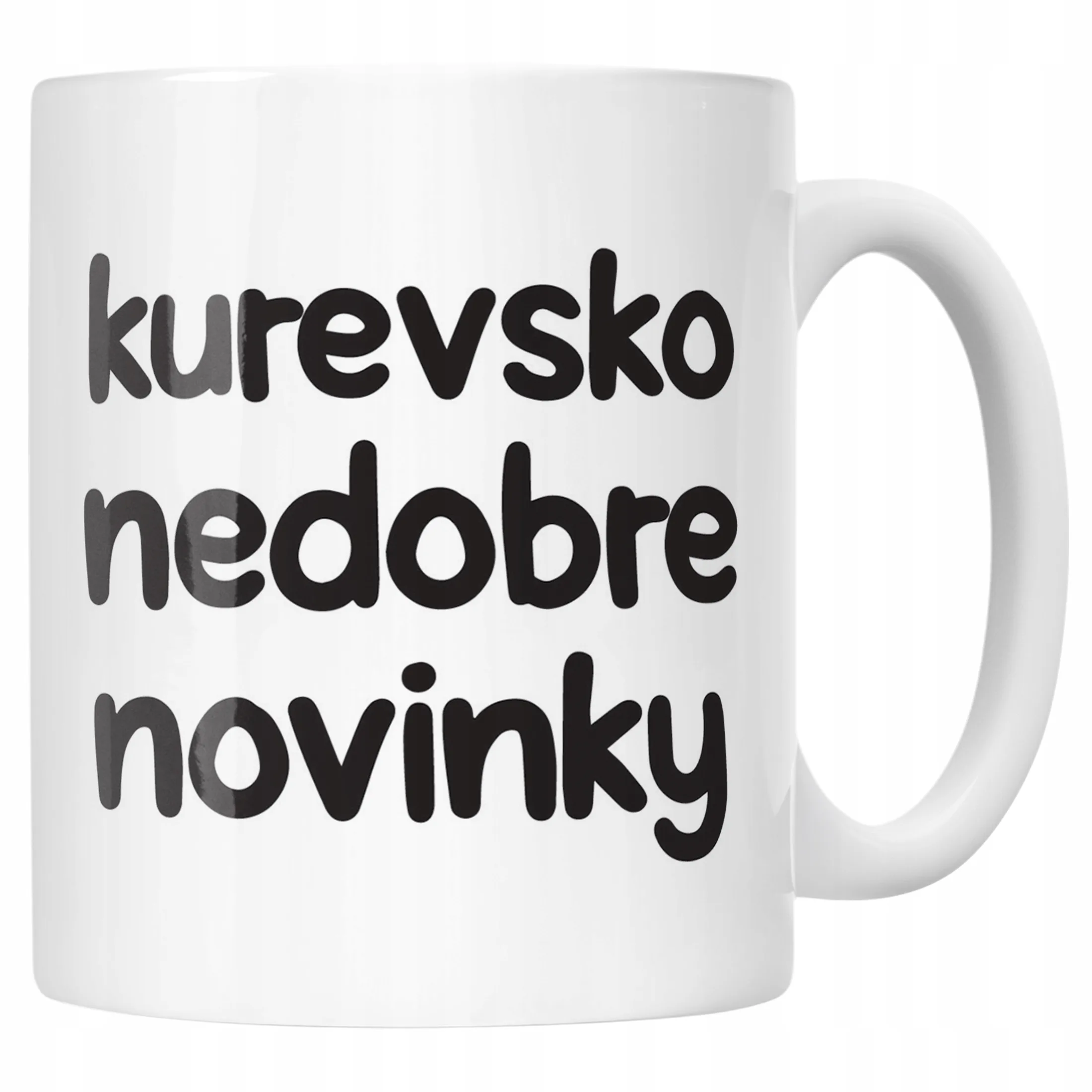 Kubek ceramiczny Ku**vsko Nedobre Novinky Śmieszny Zabawny Prezent