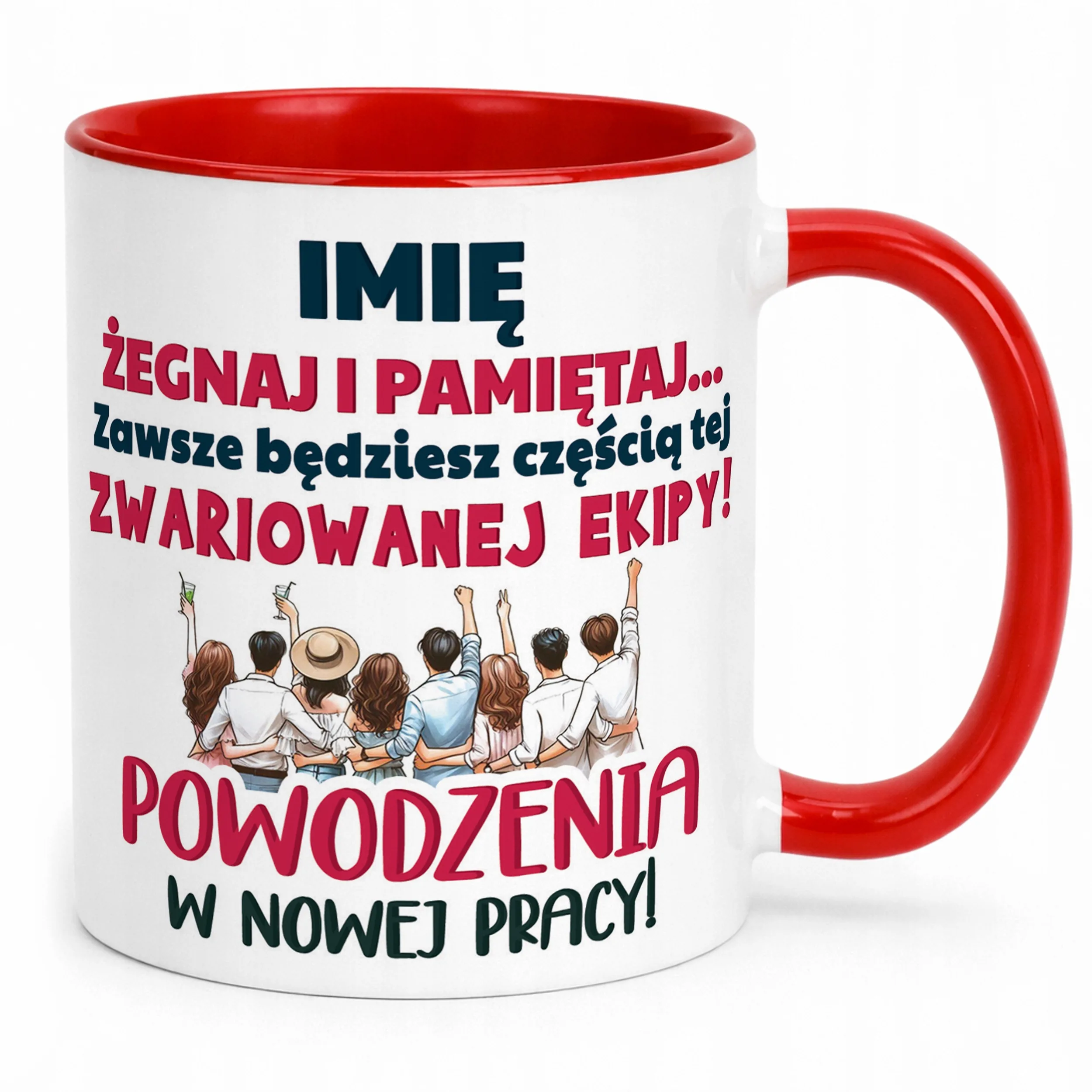 Kubek Czerwony Personalizowany Pożeganie Odejście z Pracy Prezent