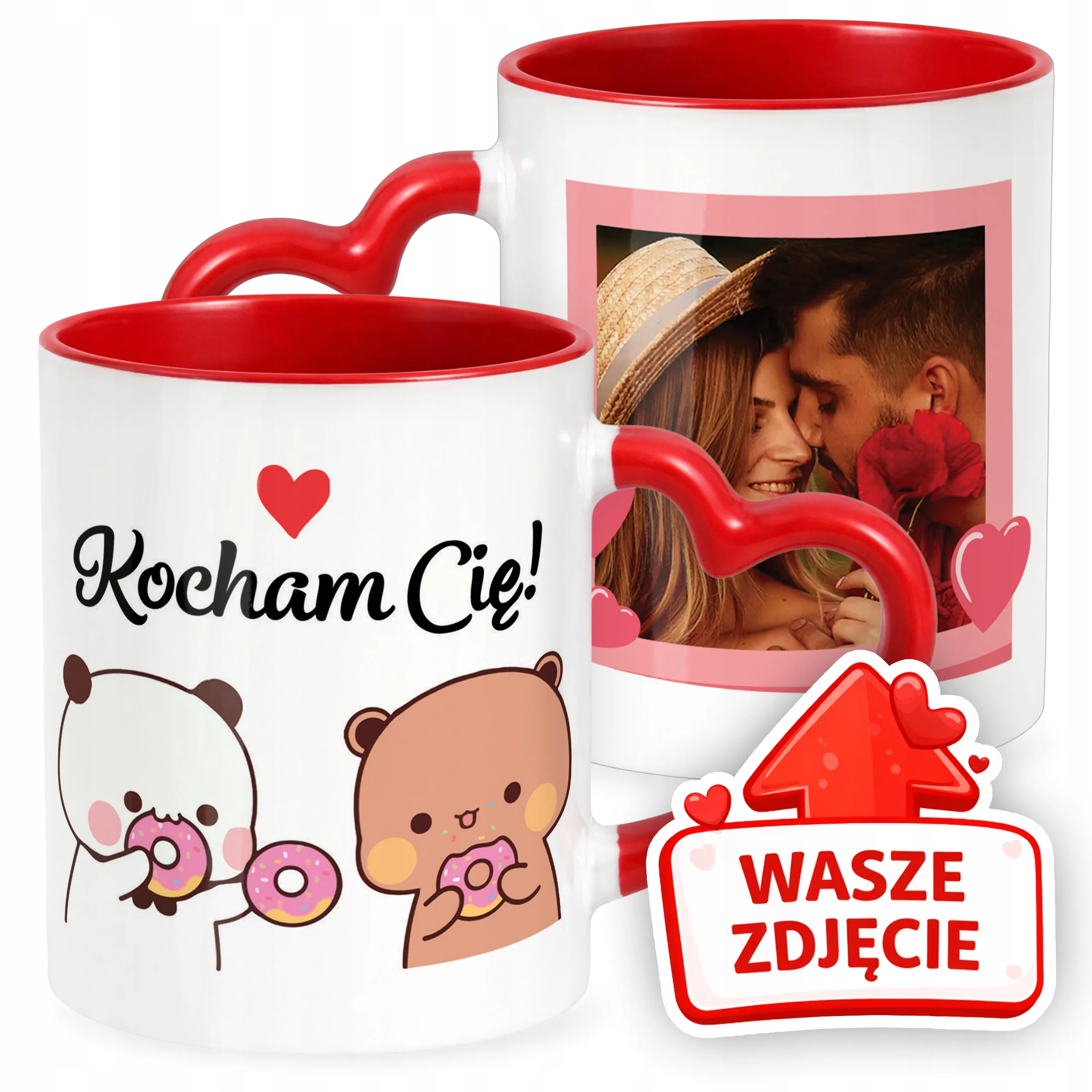 Kubek Walentynkowy Z Własnym Zdjęciem Serce Walentynki Prezent Upominek