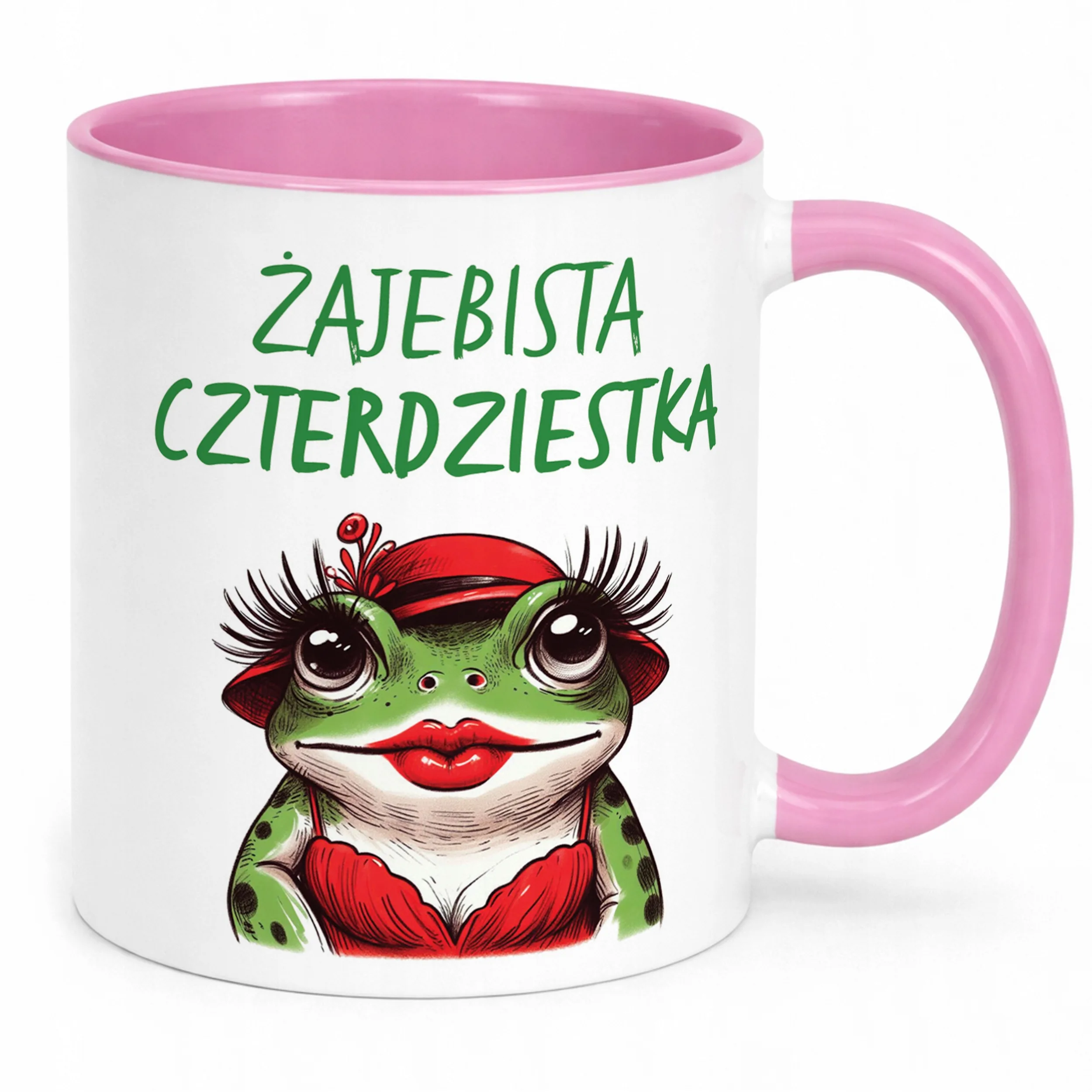 Kubek Różowy Żajebista 40 Dla Kobiety Na Urodziny Prezent