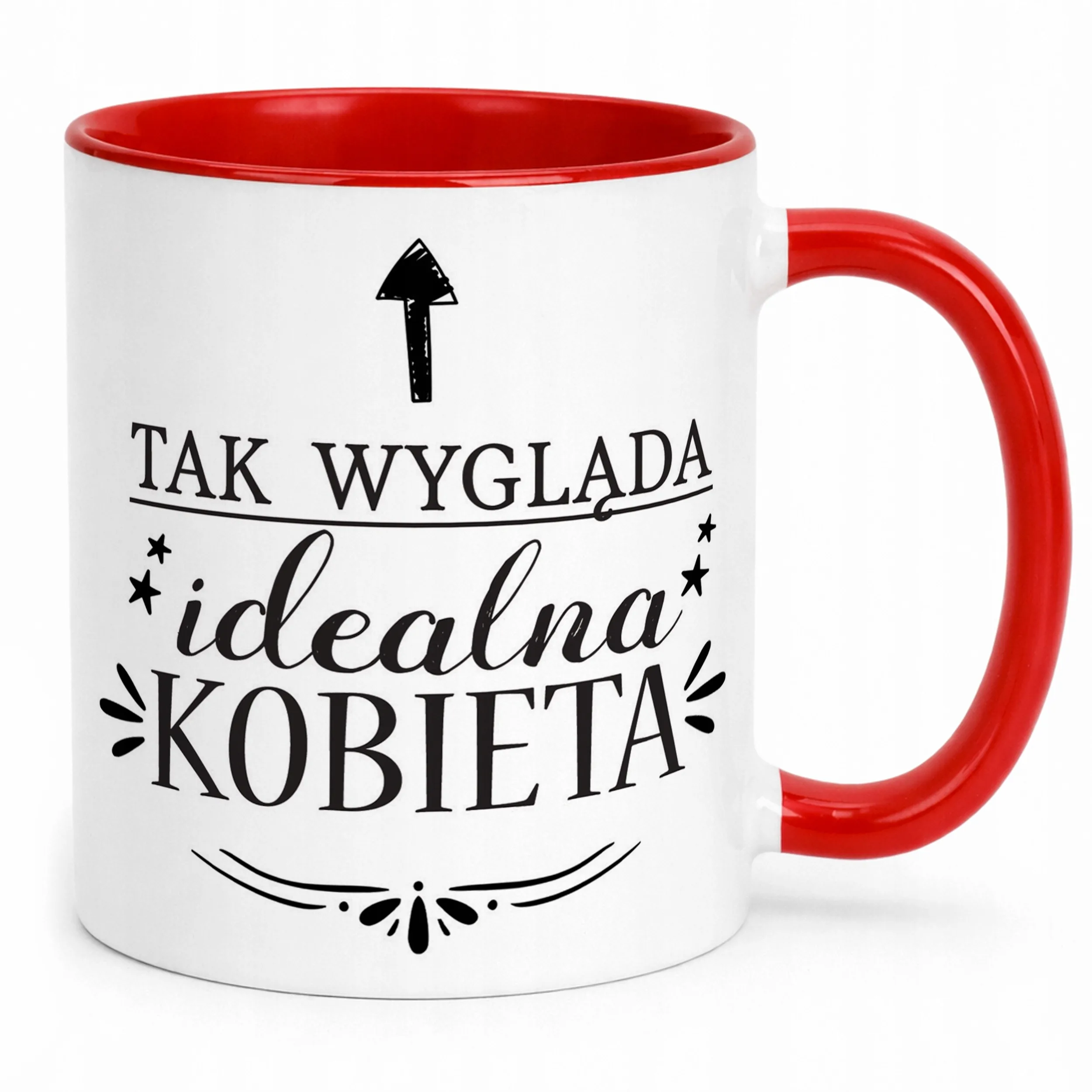 Kubek Czerwony Dzień Kobiet Dla Kobiety Dziewczyny Prezent Upominek