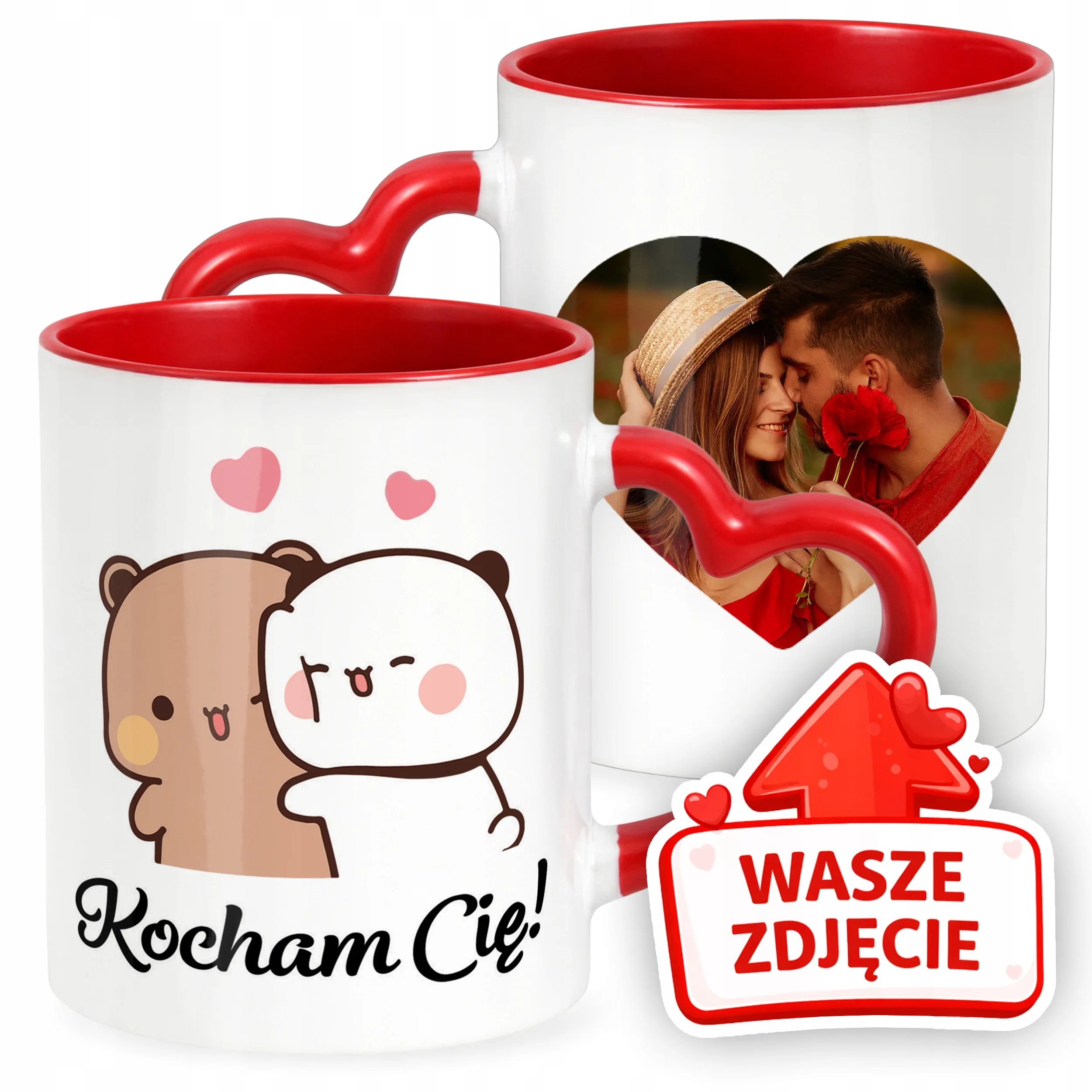 Kubek Walentynkowy Z Własnym Zdjęciem Serce Walentynki Prezent Upominek