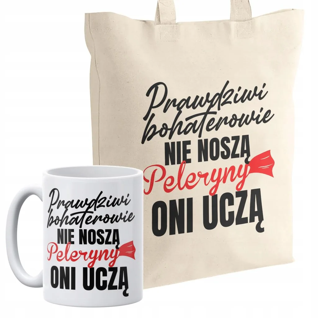 Zestaw kubek + torba z dnem Dla Nauczycielki Nauczyciela Dzień Nauczyciela
