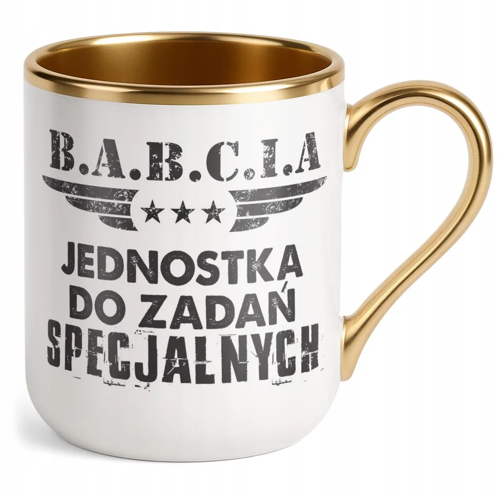 Kubek Premium Złoty Dzień Babci Dla Babci Prezent Upominek
