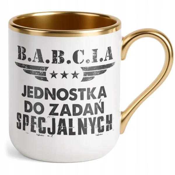Kubek Premium Złoty Dzień Babci Dla Babci Prezent Upominek