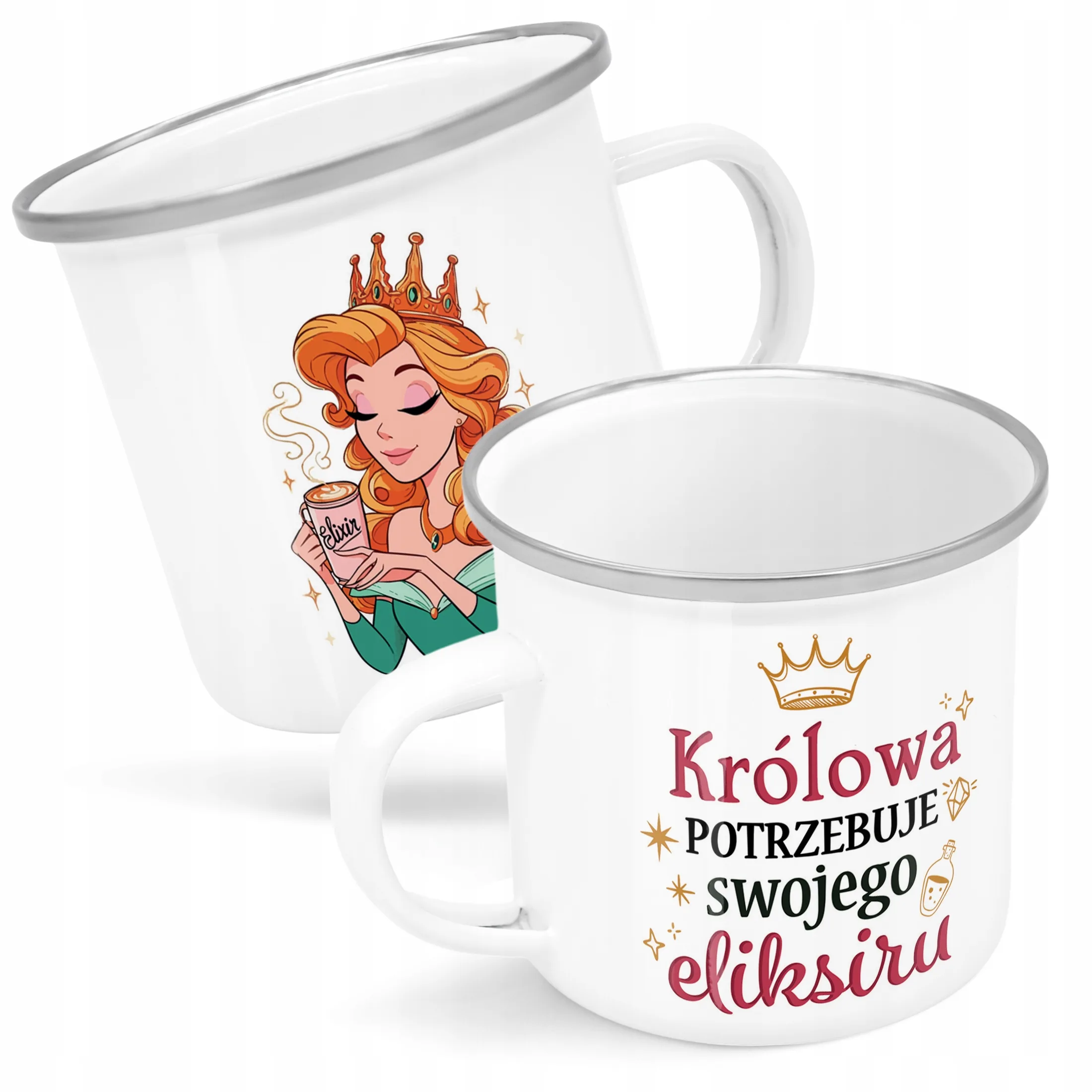 Emaliowany Kubek Garnuszek Dzień Kobiet Dla Kobiety Prezent Upominek