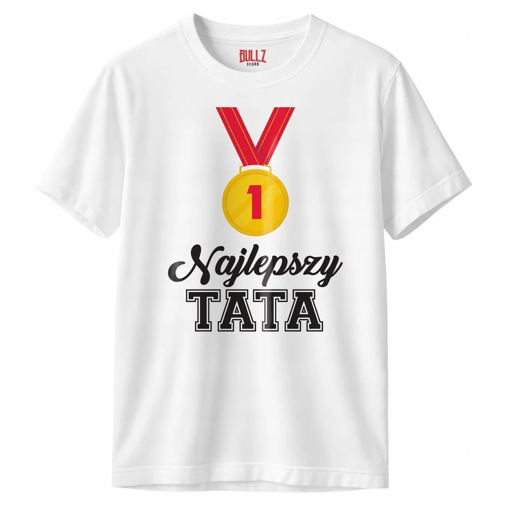 Koszulka biała męska Dzień Ojca Dla Taty Prezent