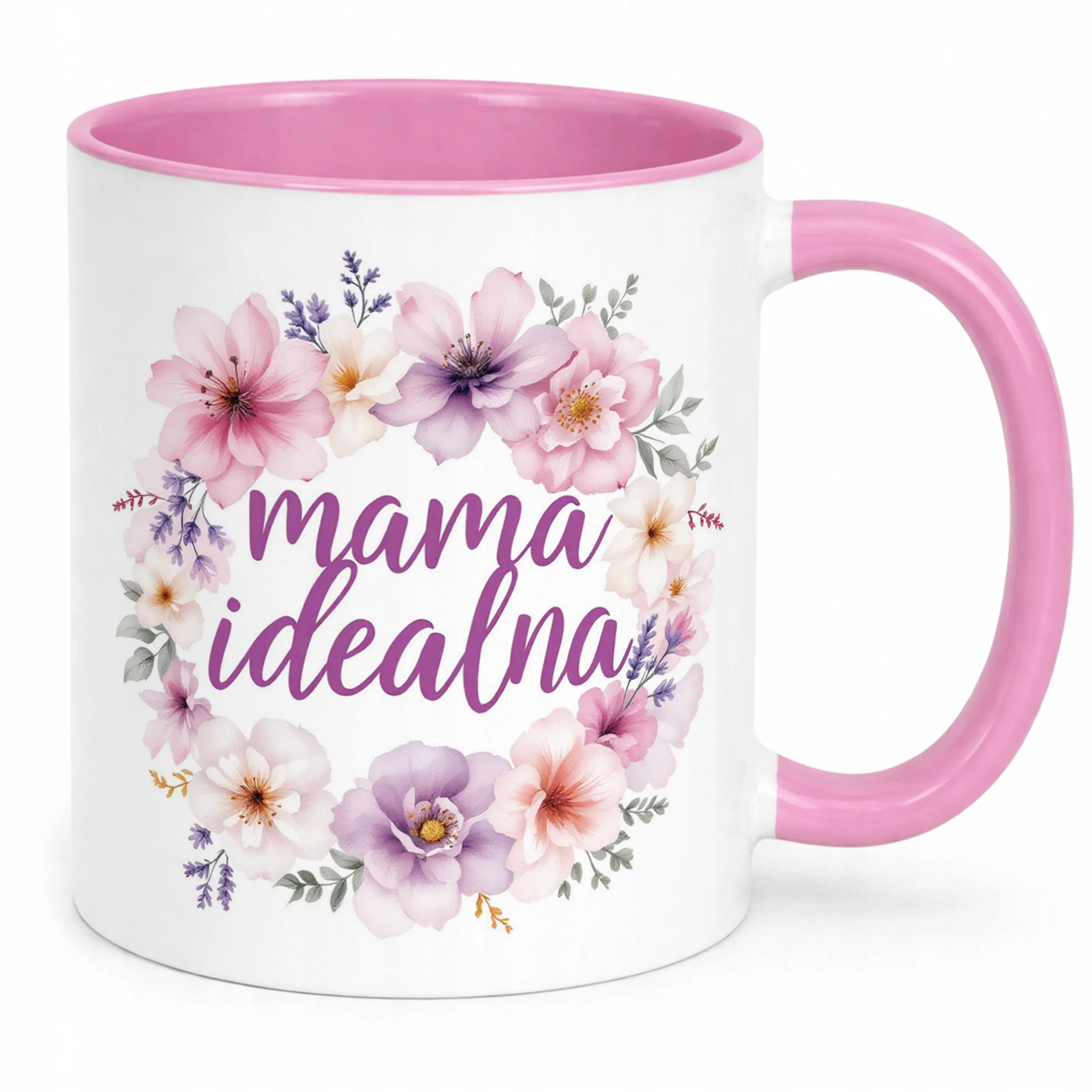 Kubek Różowy Dzień Matki Dla Mamy Prezent Upominek Mama Idealna