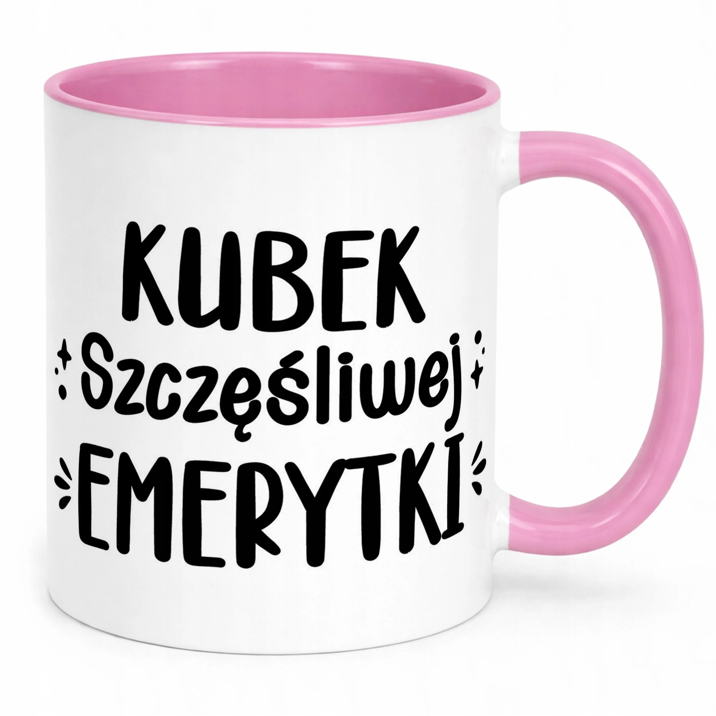 Kubek Różowy z okazji Emerytury Dla Emerytki Prezent Upominek