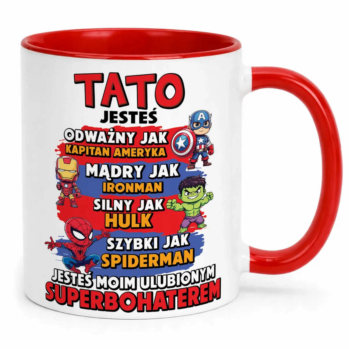 Kubek ceramiczny Dzień Ojca Dla Taty Tata Superbohater Prezent
