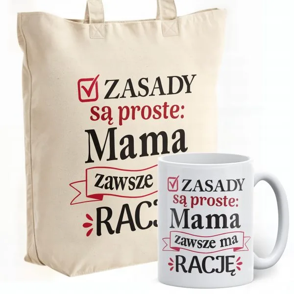 Zestaw Kubek + Torba Premium Dzień Matki Dla Mamy Prezent Upominek