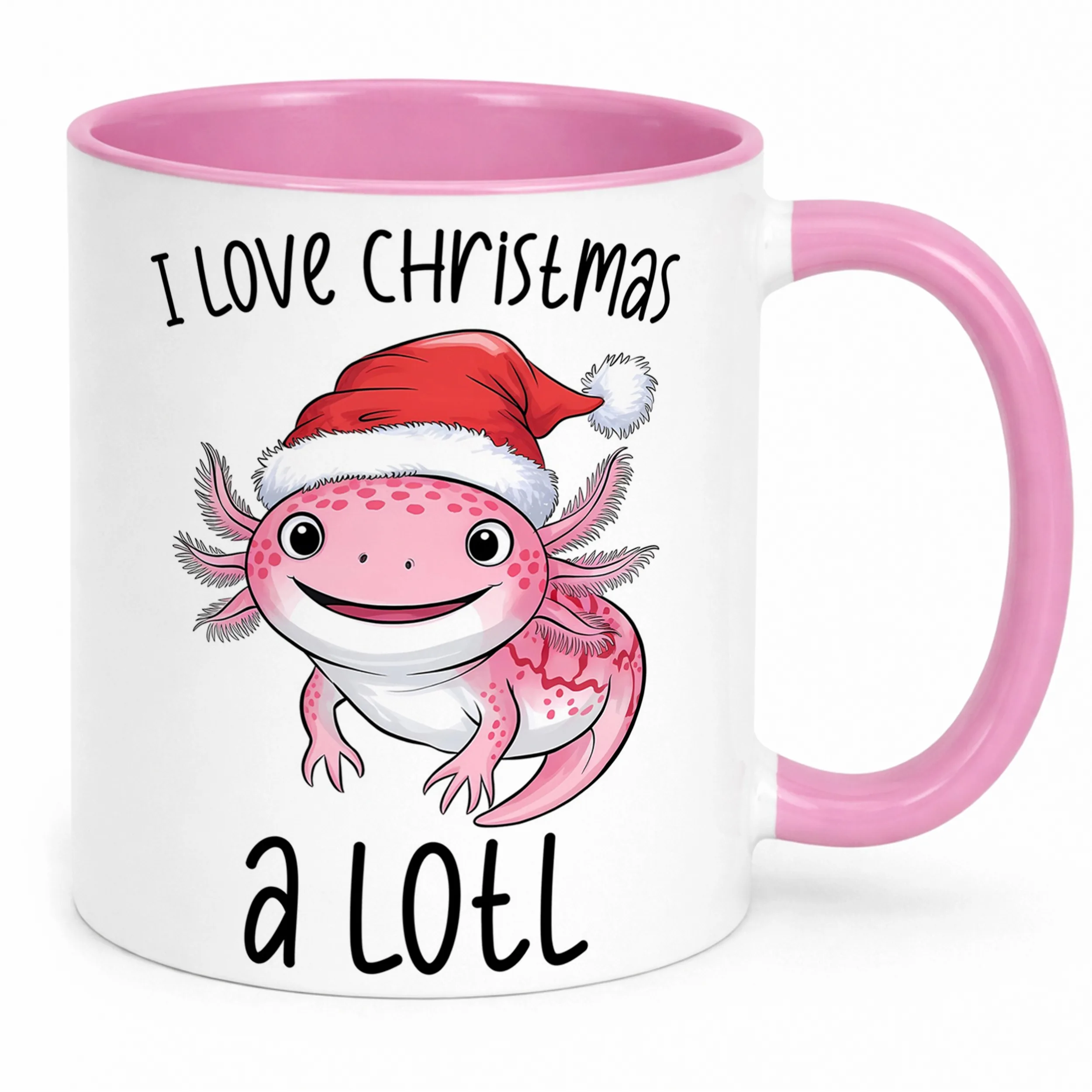 Różowy kubek ceramiczny 330ml Aksolotl Axolotl Mine craft Trend Viral HIT