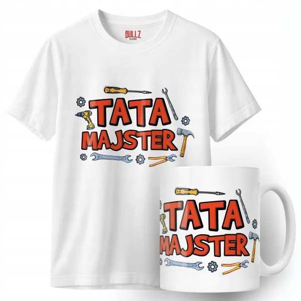 Zestaw Kubek + Koszulka Dzień Ojca Dla Taty Tata Majster Prezent