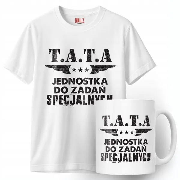 Zestaw Kubek + Koszulka Dzień Ojca Dla Taty Tata Jednostka Prezent