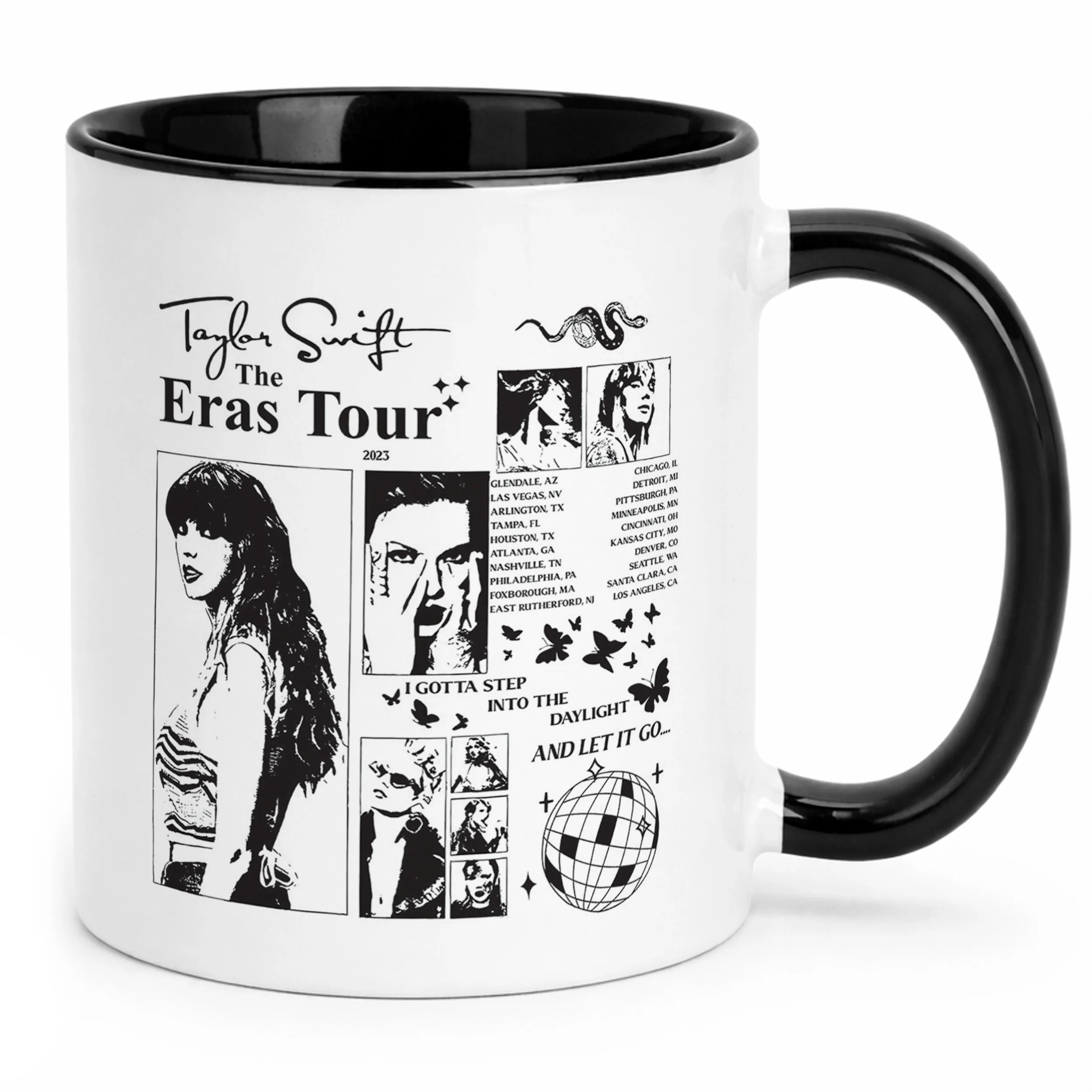 Kubek Czarny Taylor Swift The Eras Tour Dla Fanów Prezent Upominek
