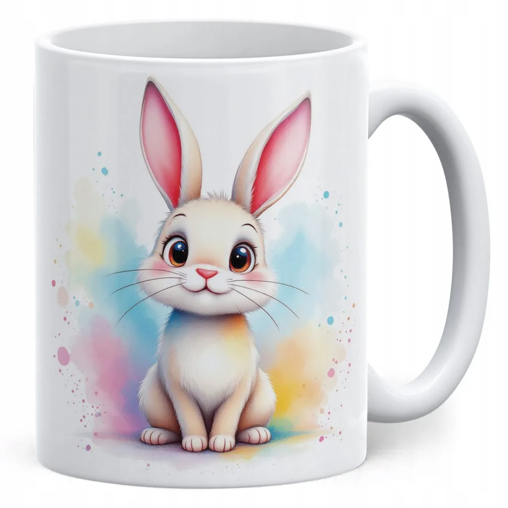 Kubek ceramiczny Wielkanocny Z okazji Świąt Wielkanocnych Zając Wiosna