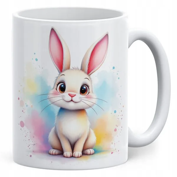 Kubek ceramiczny Wielkanocny Z okazji Świąt Wielkanocnych Zając Wiosna