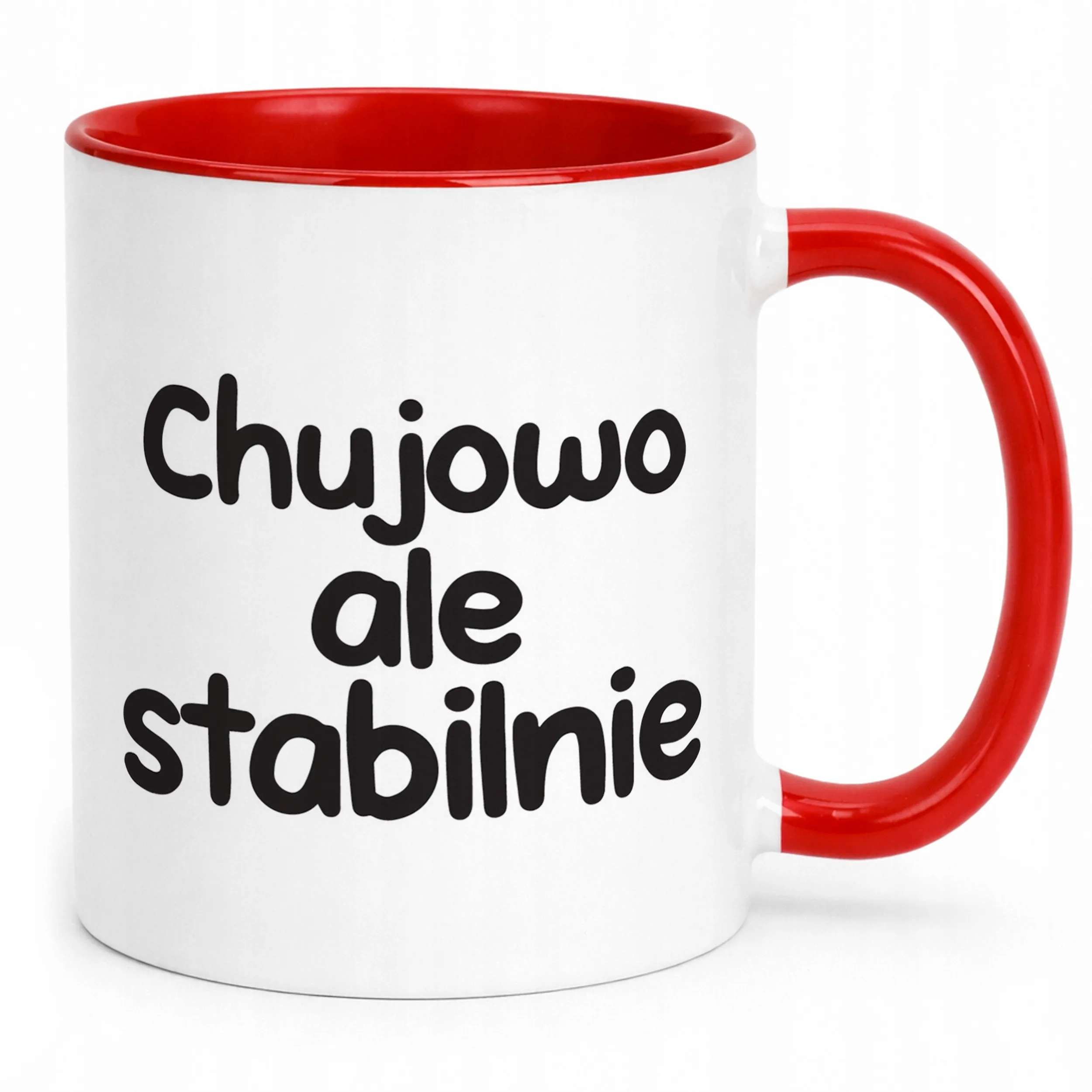 Kubek Czerwony Chuj**o Ale Stabilnie Śmieszny Zabawny Prezent